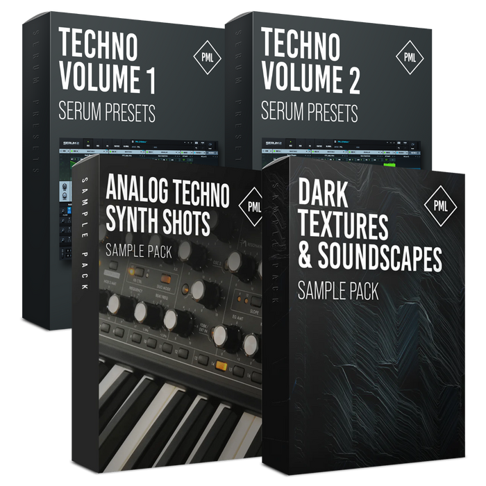 Option 3: Sound Pack Vol. 1 + Vol. 2 + Dark Textures + Analog Techno Synth Shots