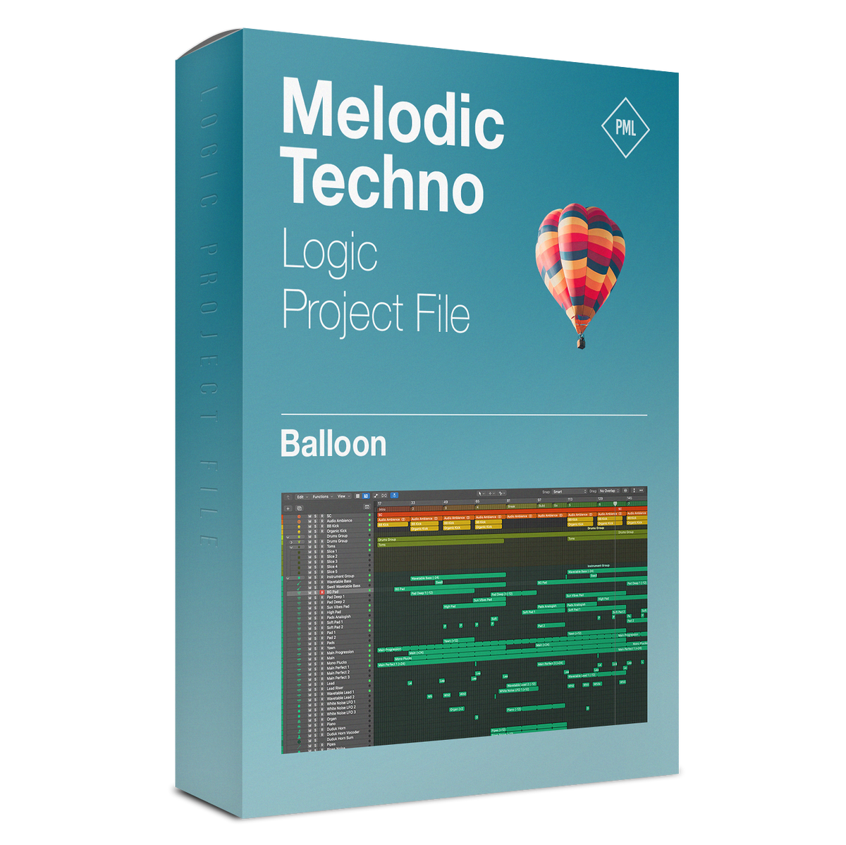 Balloon - Melodic Techno Logic Pro X & Serum Template (by The Producer Tutor) Product Box