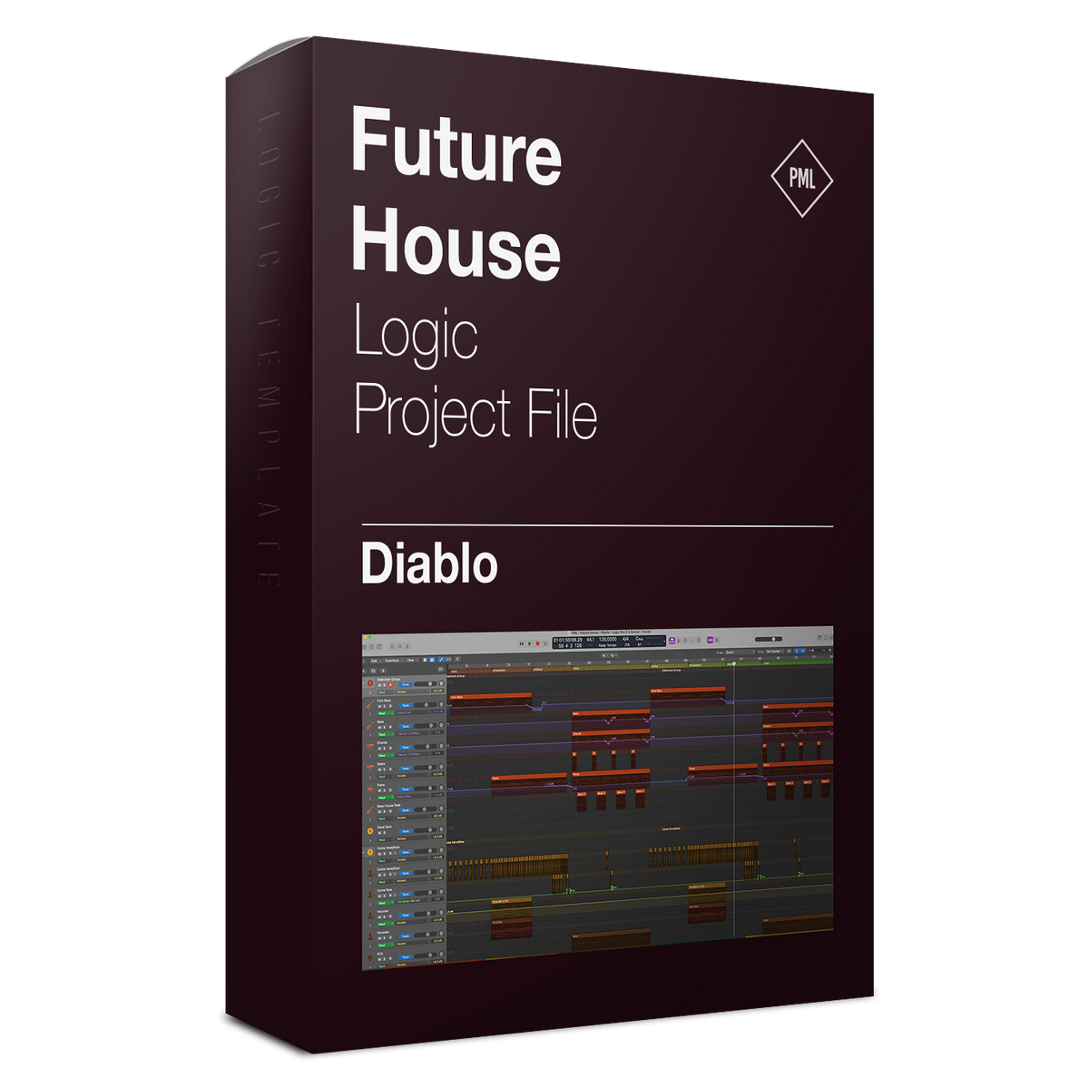 Diablo - Future House Logic Pro X & Serum Template Product Box