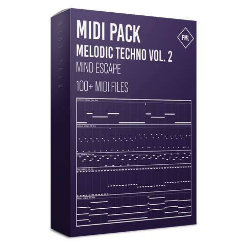 Melodic Techno MIDI Pack Vol. 2 (Melodies, Arpeggios (Arps), Plucks and more)