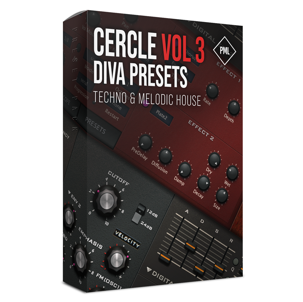 Cercle Sounds Vol 3 - Diva Preset Pack for Techno and Melodic House Product Box