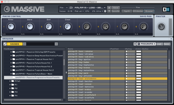 MASSIVE Presets: Progressive House