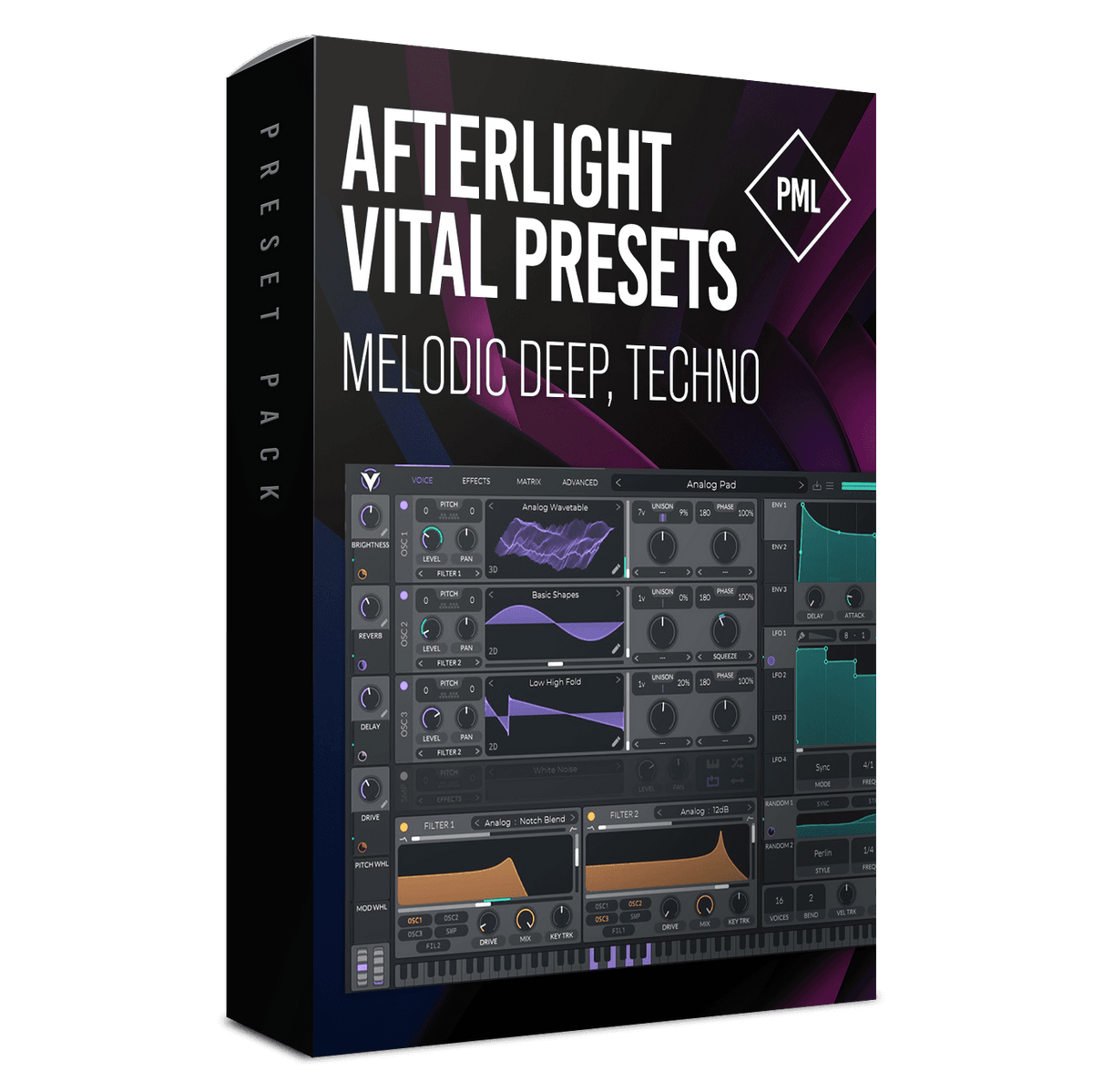 Vital Presets: Afterlight - Melodic Deep, Techno Product Box