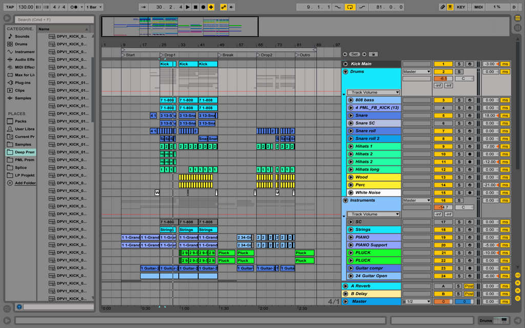 Lunacy Chill Trap Ableton Live 9 Only Template | PML